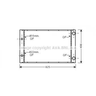 Radiateur, refroidissement du moteur AVA QUALITY COOLING AI2268