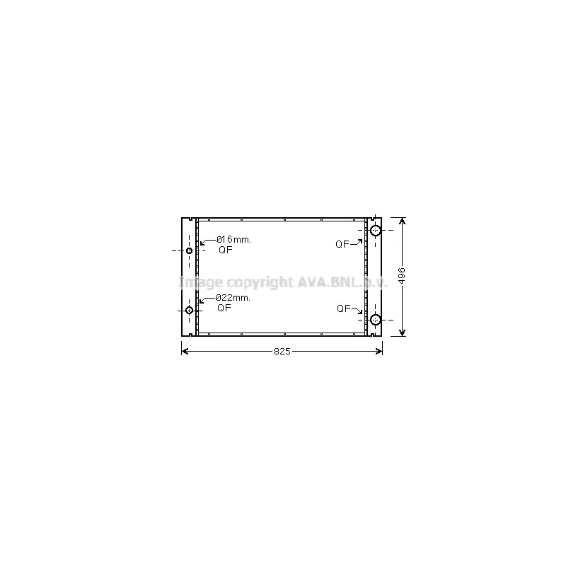 Radiateur, refroidissement du moteur AVA QUALITY COOLING AI2268