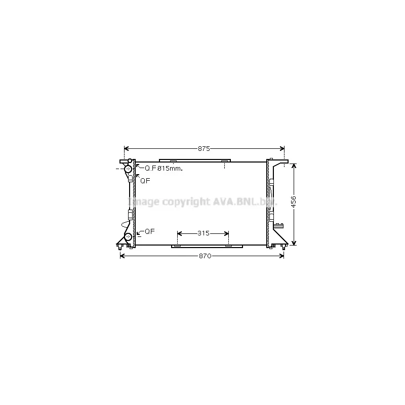 Radiateur, refroidissement du moteur AVA QUALITY COOLING AI2306