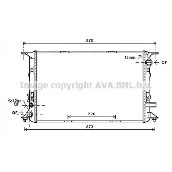 Radiateur, refroidissement du moteur AVA QUALITY COOLING