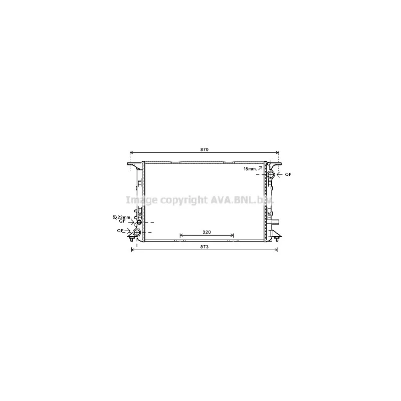 Radiateur, refroidissement du moteur AVA QUALITY COOLING AI2328