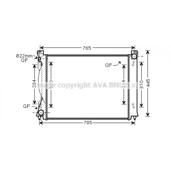 Radiateur, refroidissement du moteur AVA QUALITY COOLING AI2335