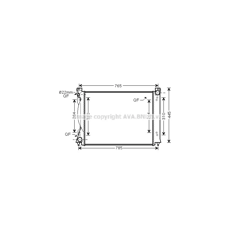 Radiateur, refroidissement du moteur AVA QUALITY COOLING AI2335