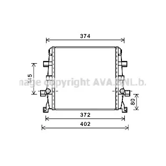 Radiateur, refroidissement du moteur AVA QUALITY COOLING AI2362