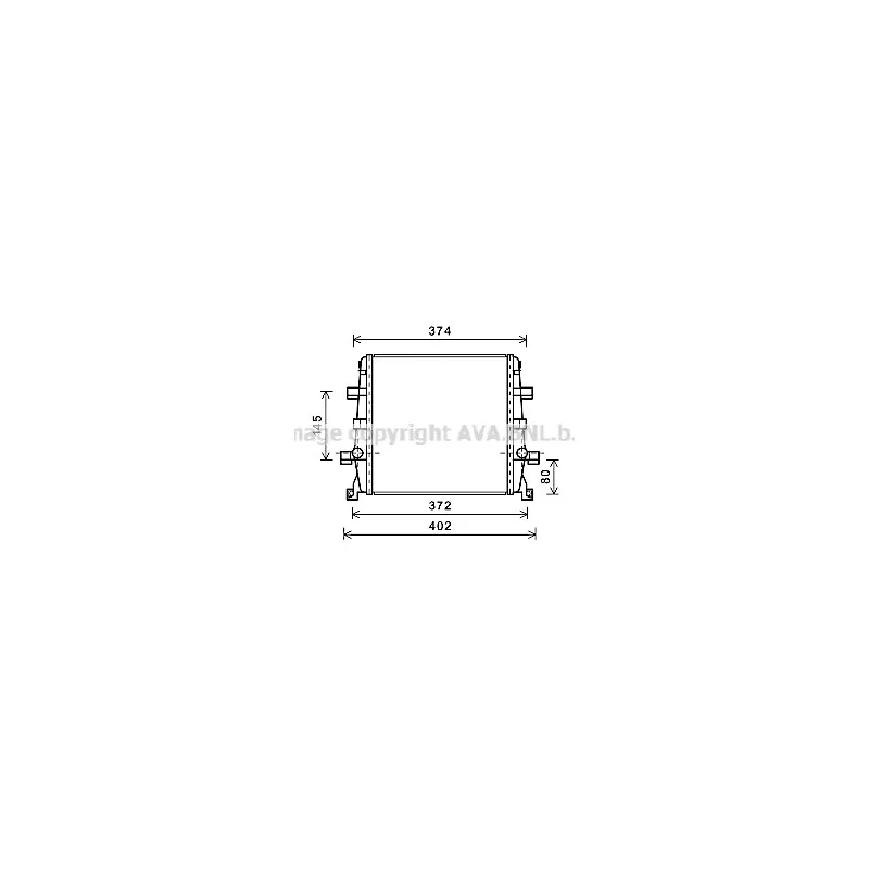 Radiateur, refroidissement du moteur AVA QUALITY COOLING AI2362