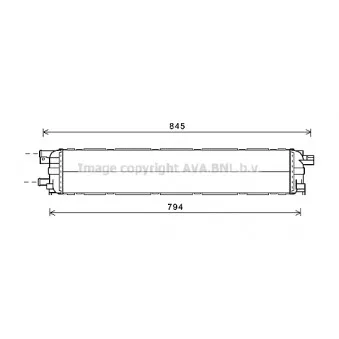 Radiateur, refroidissement du moteur AVA QUALITY COOLING AI2366