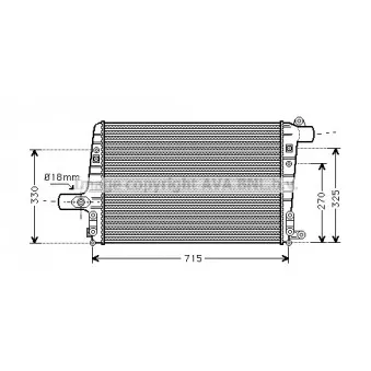 Intercooler, échangeur AVA QUALITY COOLING AI4136