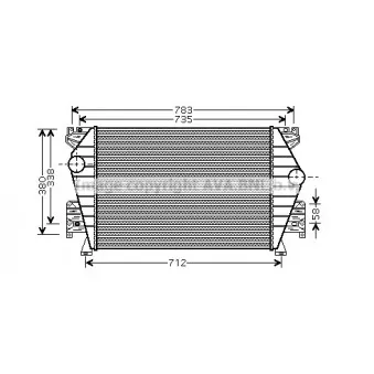 Intercooler, échangeur AVA QUALITY COOLING AI4191