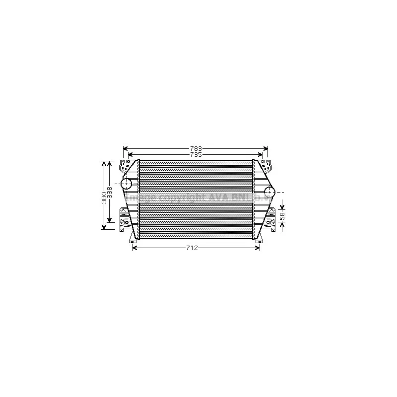 Intercooler, échangeur AVA QUALITY COOLING AI4191
