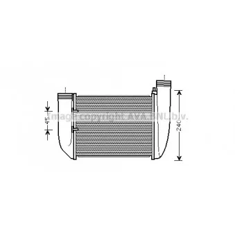 Intercooler, échangeur AVA QUALITY COOLING AI4211