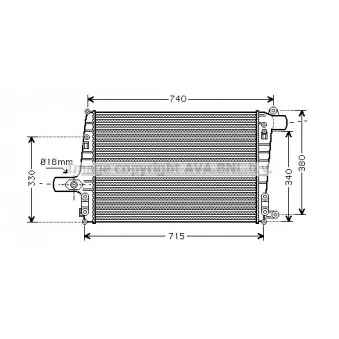 Intercooler, échangeur AVA QUALITY COOLING AI4259
