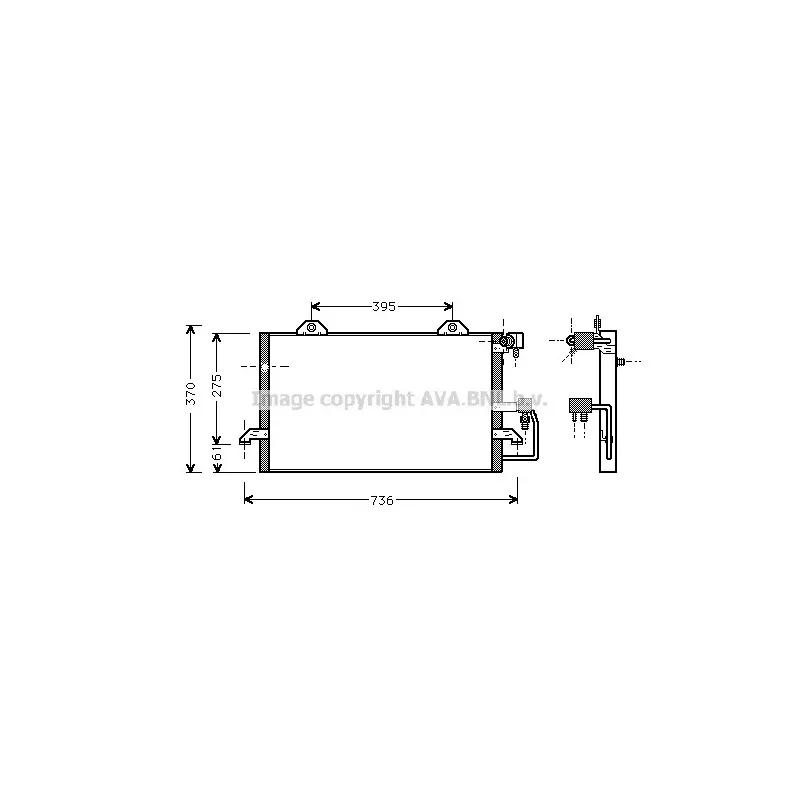 Condenseur, climatisation AVA QUALITY COOLING AI5118