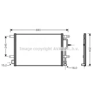 Condenseur, climatisation AVA QUALITY COOLING AI5199