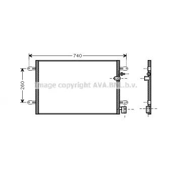 Condenseur, climatisation AVA QUALITY COOLING AI5237
