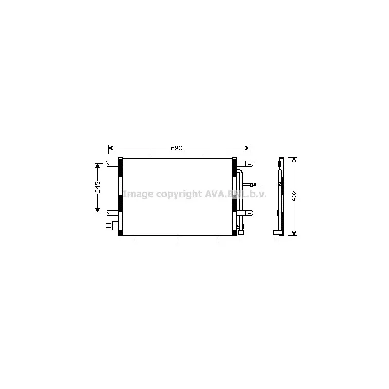 Condenseur, climatisation AVA QUALITY COOLING AI5239
