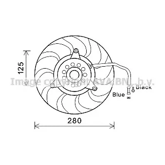 Ventilateur, refroidissement du moteur AVA QUALITY COOLING AI7503