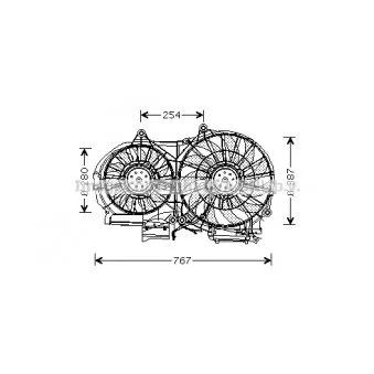 Ventilateur, refroidissement du moteur AVA QUALITY COOLING AI7505