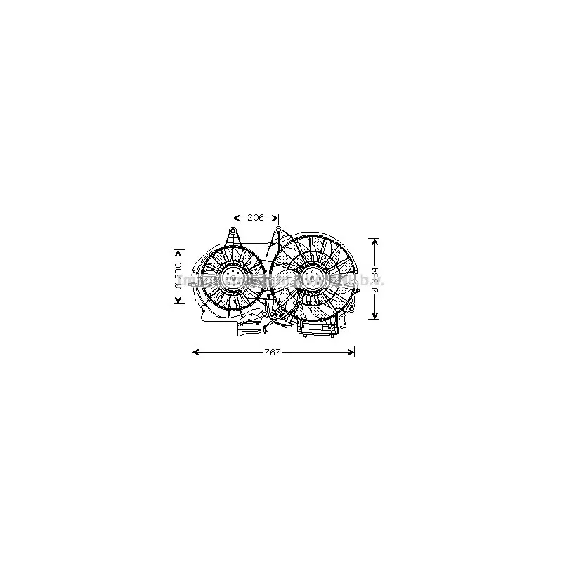 Ventilateur, refroidissement du moteur AVA QUALITY COOLING AI7506