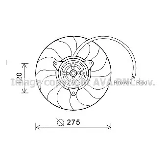 Ventilateur, refroidissement du moteur AVA QUALITY COOLING AI7515