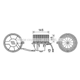 Moteur électrique, pulseur d'air habitacle AVA QUALITY COOLING AI8375