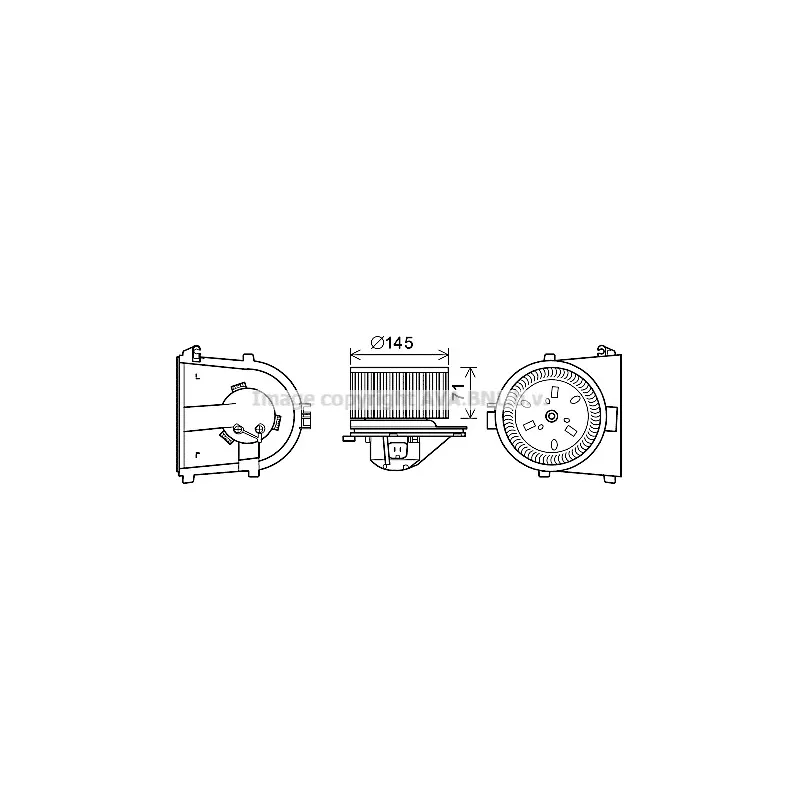 Moteur électrique, pulseur d'air habitacle AVA QUALITY COOLING AI8376