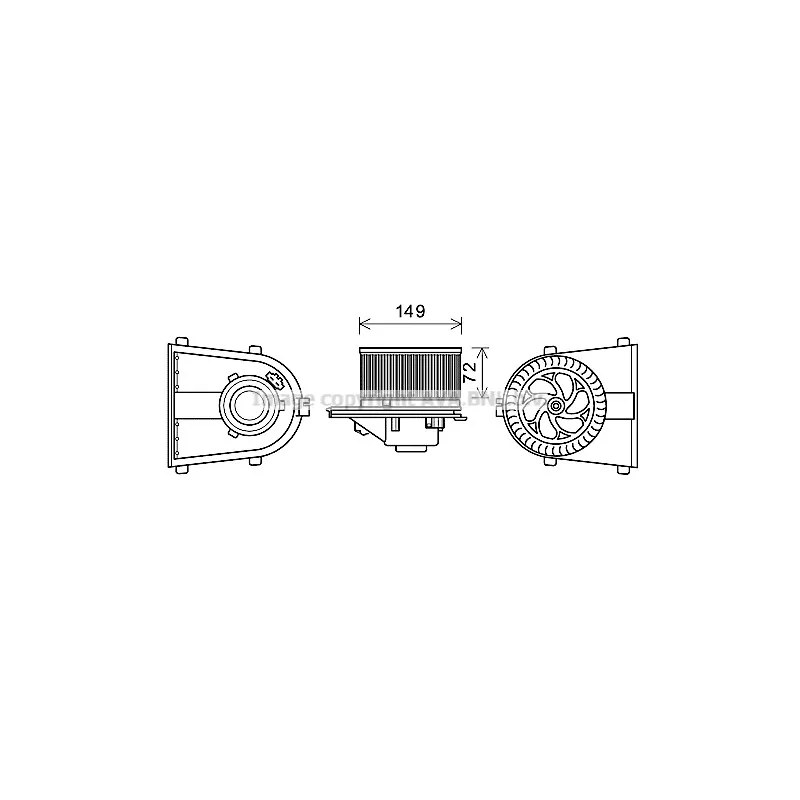 Moteur électrique, pulseur d'air habitacle AVA QUALITY COOLING AI8378