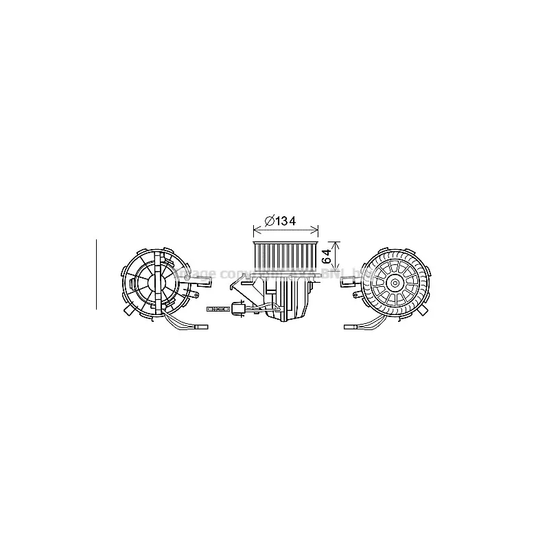 Moteur électrique, pulseur d'air habitacle AVA QUALITY COOLING AI8391