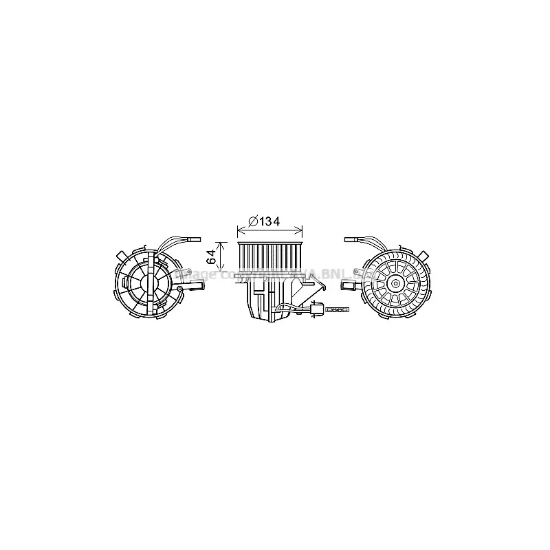 Moteur électrique, pulseur d'air habitacle AVA QUALITY COOLING AI8392