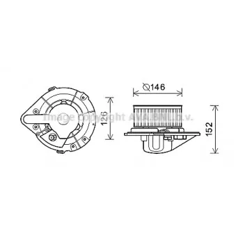 Moteur électrique, pulseur d'air habitacle AVA QUALITY COOLING AI8501