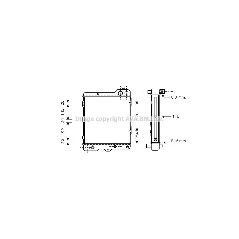 Radiateur, refroidissement du moteur AVA QUALITY COOLING AIA2040