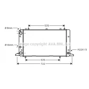 Radiateur, refroidissement du moteur AVA QUALITY COOLING