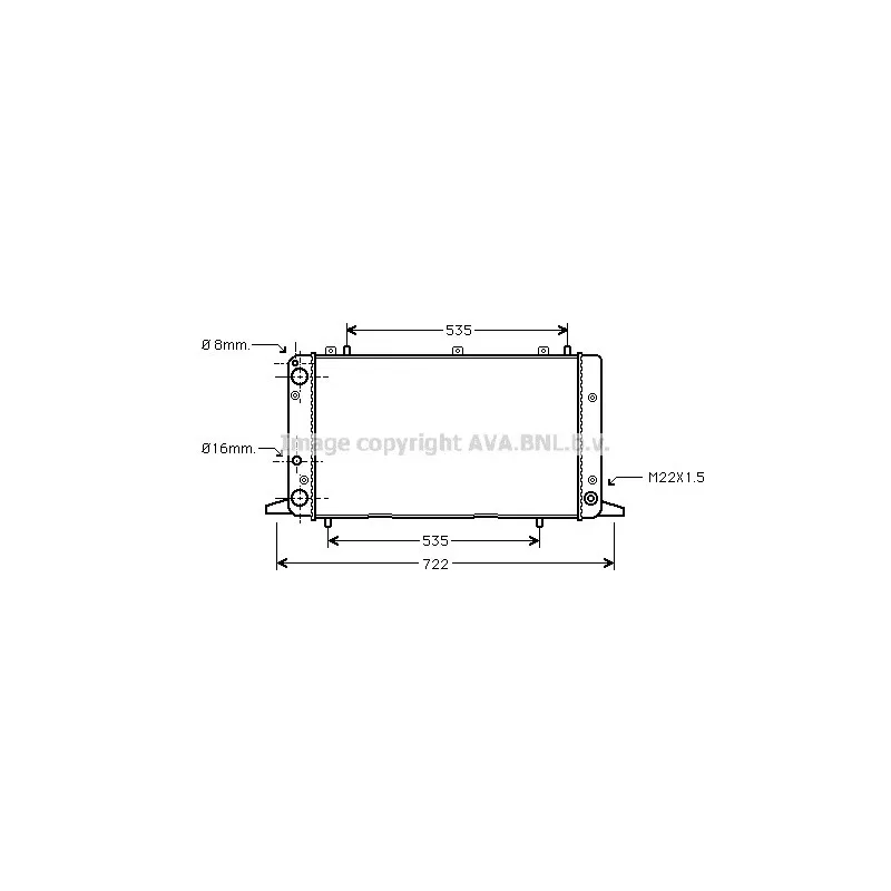Radiateur, refroidissement du moteur AVA QUALITY COOLING AIA2053