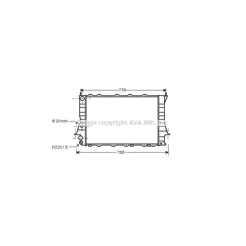 Radiateur, refroidissement du moteur AVA QUALITY COOLING AIA2077