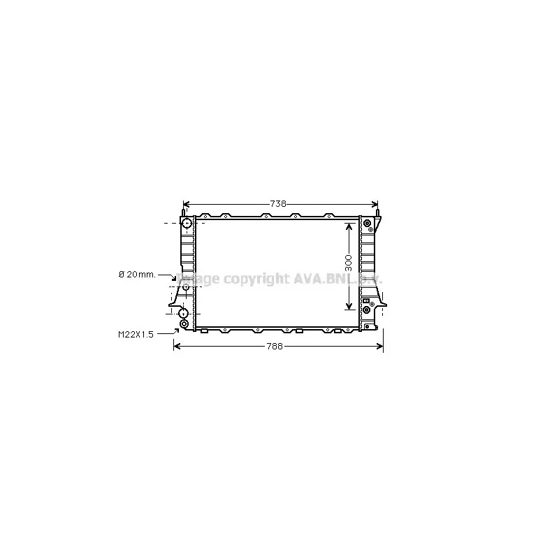 Radiateur, refroidissement du moteur AVA QUALITY COOLING AIA2078