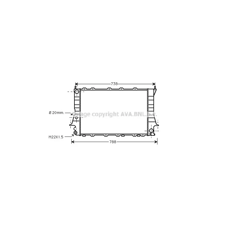 Radiateur, refroidissement du moteur AVA QUALITY COOLING AIA2081