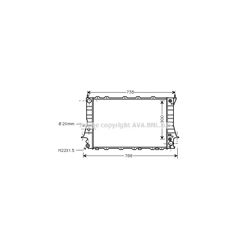 Radiateur, refroidissement du moteur AVA QUALITY COOLING AIA2082