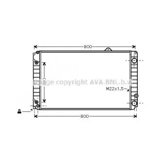 Radiateur, refroidissement du moteur AVA QUALITY COOLING AIA2099