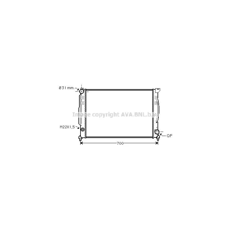 Radiateur, refroidissement du moteur AVA QUALITY COOLING AIA2110