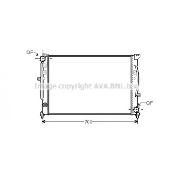 Radiateur, refroidissement du moteur AVA QUALITY COOLING AIA2124
