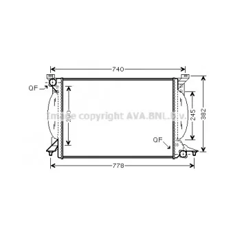 Radiateur, refroidissement du moteur AVA QUALITY COOLING AIA2206