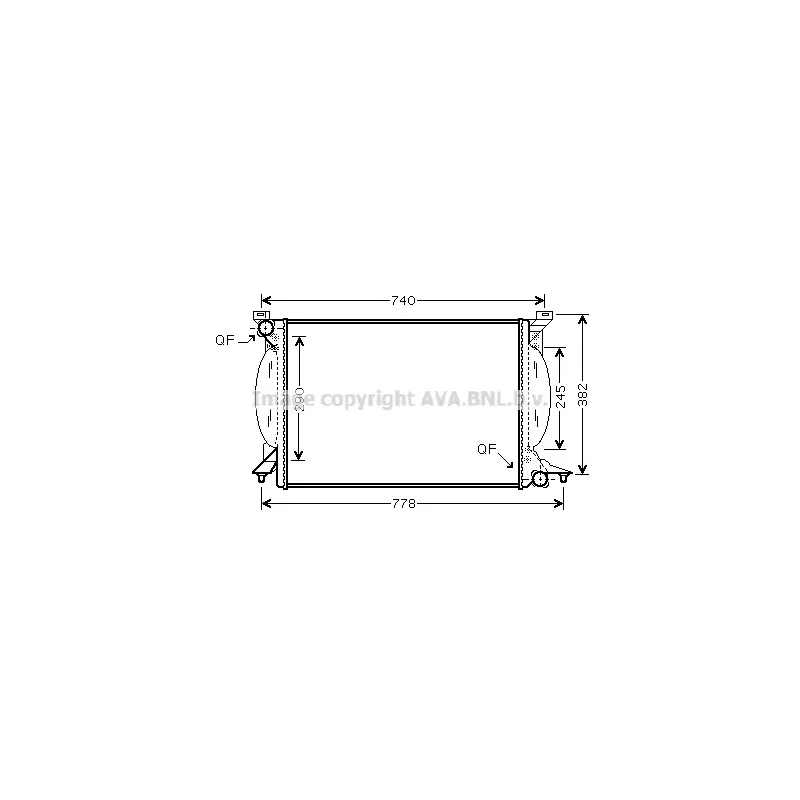 Radiateur, refroidissement du moteur AVA QUALITY COOLING AIA2206