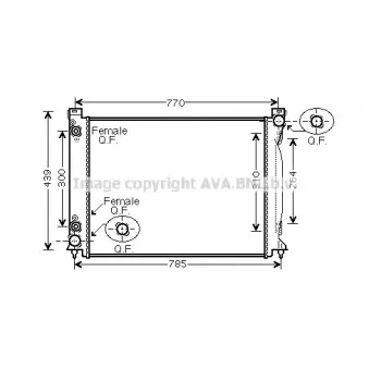Radiateur, refroidissement du moteur AVA QUALITY COOLING AIA2232