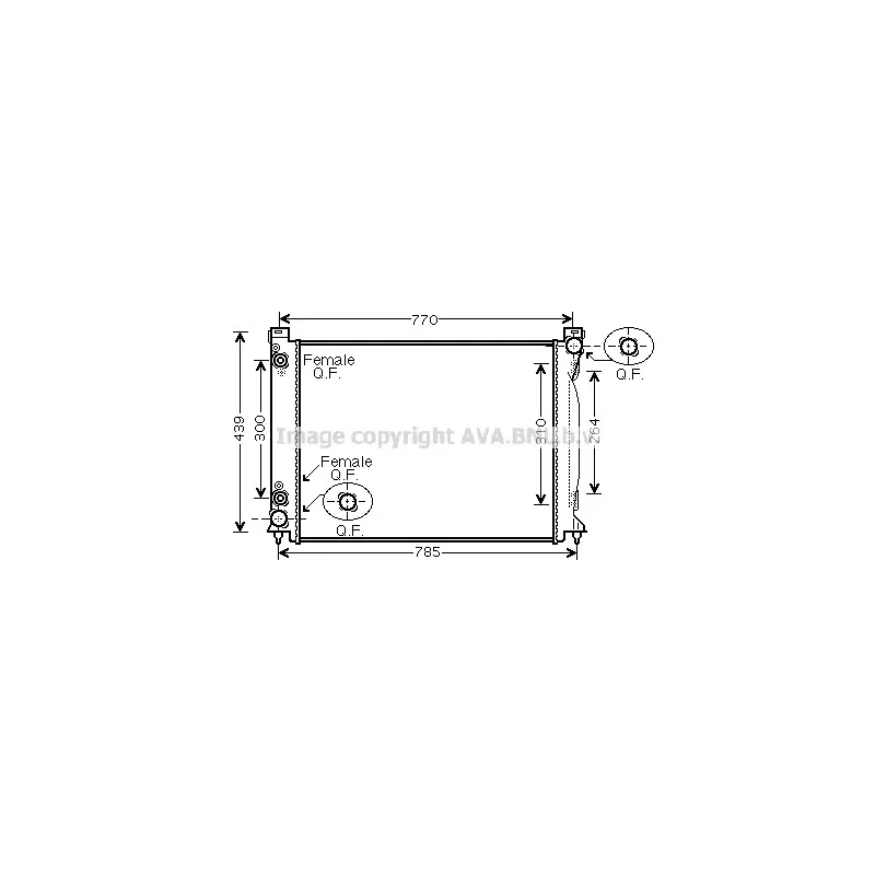 Radiateur, refroidissement du moteur AVA QUALITY COOLING AIA2232