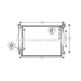 Radiateur, refroidissement du moteur AVA QUALITY COOLING AIA2245
