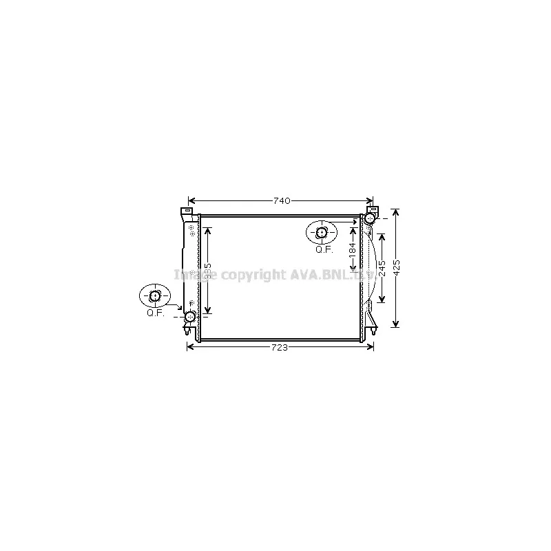 Radiateur, refroidissement du moteur AVA QUALITY COOLING AIA2245