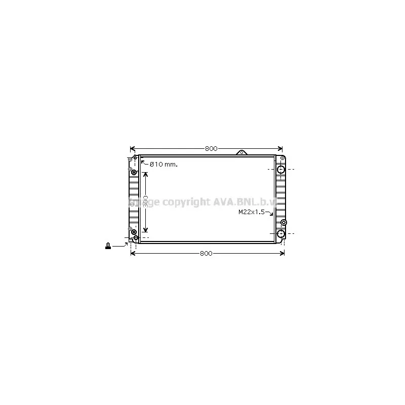 Radiateur, refroidissement du moteur AVA QUALITY COOLING AIA2252
