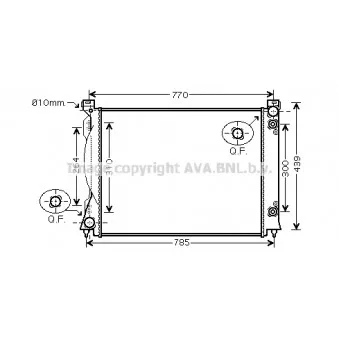 Radiateur, refroidissement du moteur AVA QUALITY COOLING AIA2253