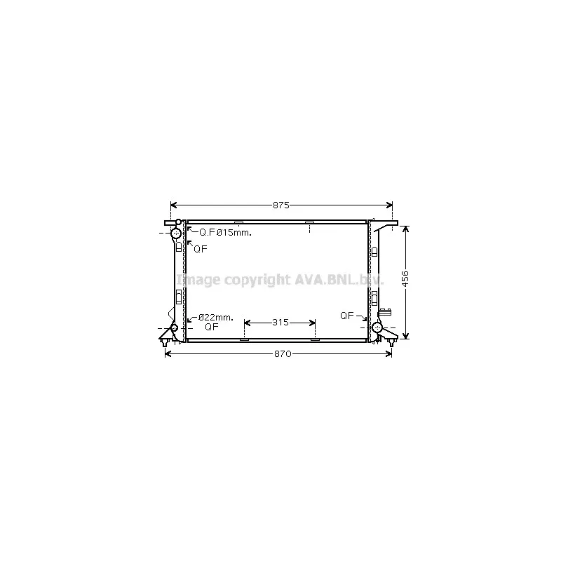 Radiateur, refroidissement du moteur AVA QUALITY COOLING AIA2290