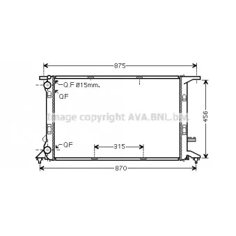 Radiateur, refroidissement du moteur AVA QUALITY COOLING AIA2292