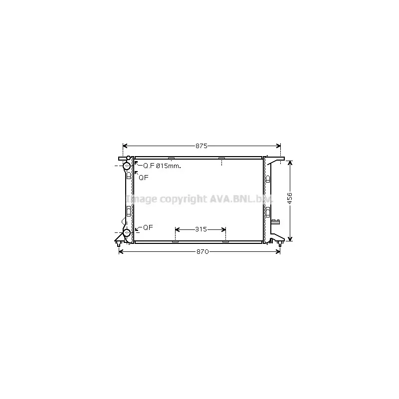 Radiateur, refroidissement du moteur AVA QUALITY COOLING AIA2292